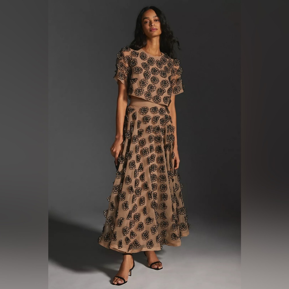 Anthropologie by Let Me Be Top & Ballgown Skirt Set TOP & SKIRT $330 NWT - Picture 1 of 7